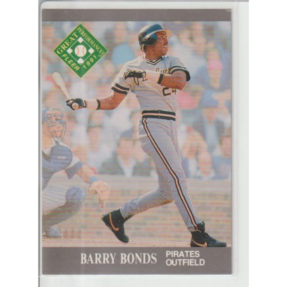 Barry Bonds 1991 Fleer Great Performances Pittsburgh Pirates Vintage Collectible